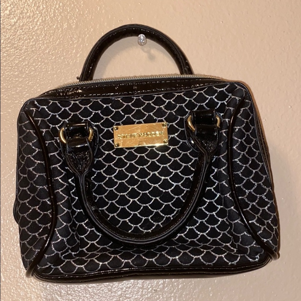 Black and sliver Steve Madden purse